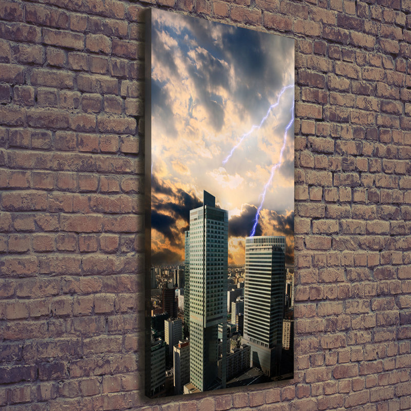Storm Over Warsaw - Wrapped Canvas Print