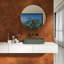 Lavabo de salle de bain ovale moderne en béton 23,6 po