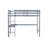 Ayce Twin High Loft Bed with Desk & Guardrail, Rubber Wood