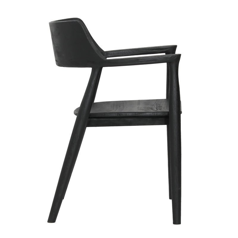 Stafford Teak Dining Chair, Black, Black