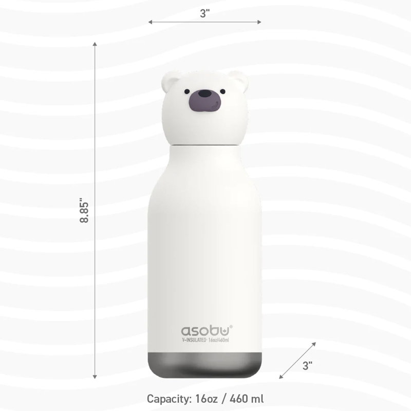 Asobu 475ml Double Wall Insulated Stainless Steel Water Bottle