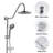 TOPCRAFT 8-Inch Wall-Mounted Rain Showerhead With Handheld Shower, Dual-Head Shower With Sliding Bar