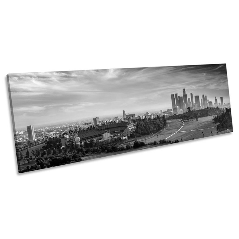 City Of Los Angeles Skyline - Wrapped Canvas Panoramic Print, 30.48cm H x 91.44cm W x 2cm D
