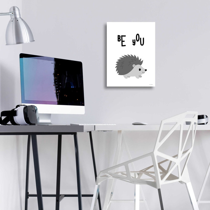 «Be You Hedgehog» par Seven Trees Design, art mural en verre acrylique, H 16 po x l 12 po x P 0,13 po