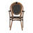 Connally Commercial Stacking Paris Chair with Arms and Metal Frame-605673418