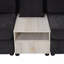Canapé modulaire moderne de 63,2 po avec accoudoirs de rangement et console centrale pour le salon, noir-137487448