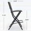 Chaise pliante d'extérieur en osier et tabourets de bar en rotin