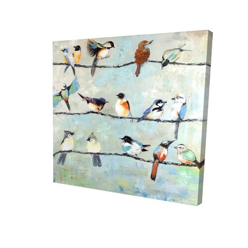 Charlton Home® Small Birds On Canvas Print & Reviews | Wayfair