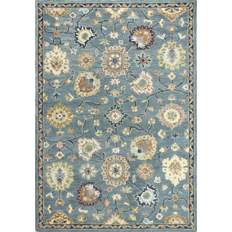 Tapis 100% laine Arisela, Rectangle 5 pi x 7 pi 6 po