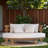 Outdoor Round Daybed With Half-round Slatted Backrest, Soft Pillows, Foldable Cushion, Removable Cushion Covers And Adjustable Foot Pads