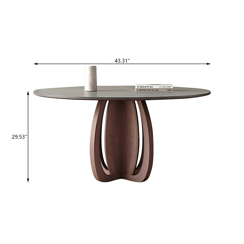 Table de salle à manger Sintered Stone, H 29,53 po x L 43,31 po x l 43,31 po