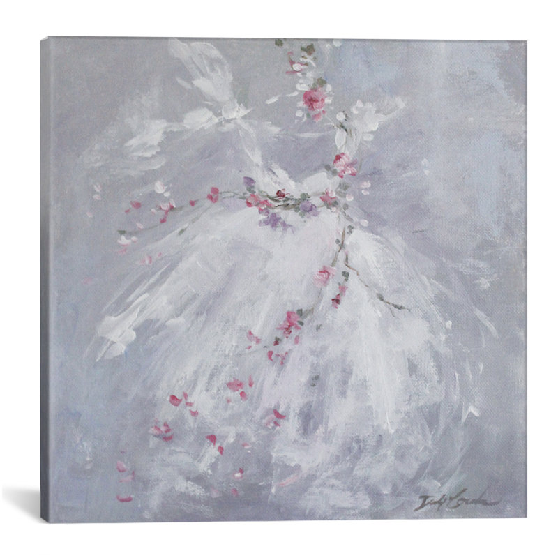 " Tutu Mist " by Debi Coules, 18" H x 18" W x 1.5" D, Black Framed Canvas, No Matte