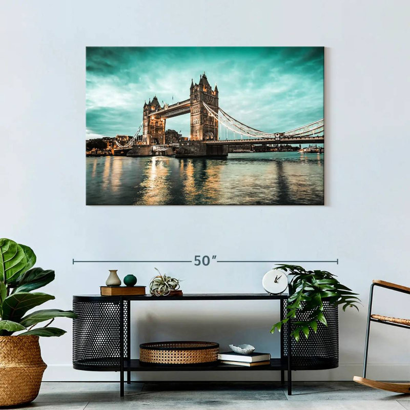 Nicci London Bridge Nightfall, 30" H x 45" W