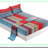 BohoLux Microfiber Queen Sheet Set - 4PCS Red Deep Pocket Fitted Sheets, Hotel Quality Luxury Striped Soft Bedding, Colorful Bohemian Style Sheets Set for Queen Size Beds.