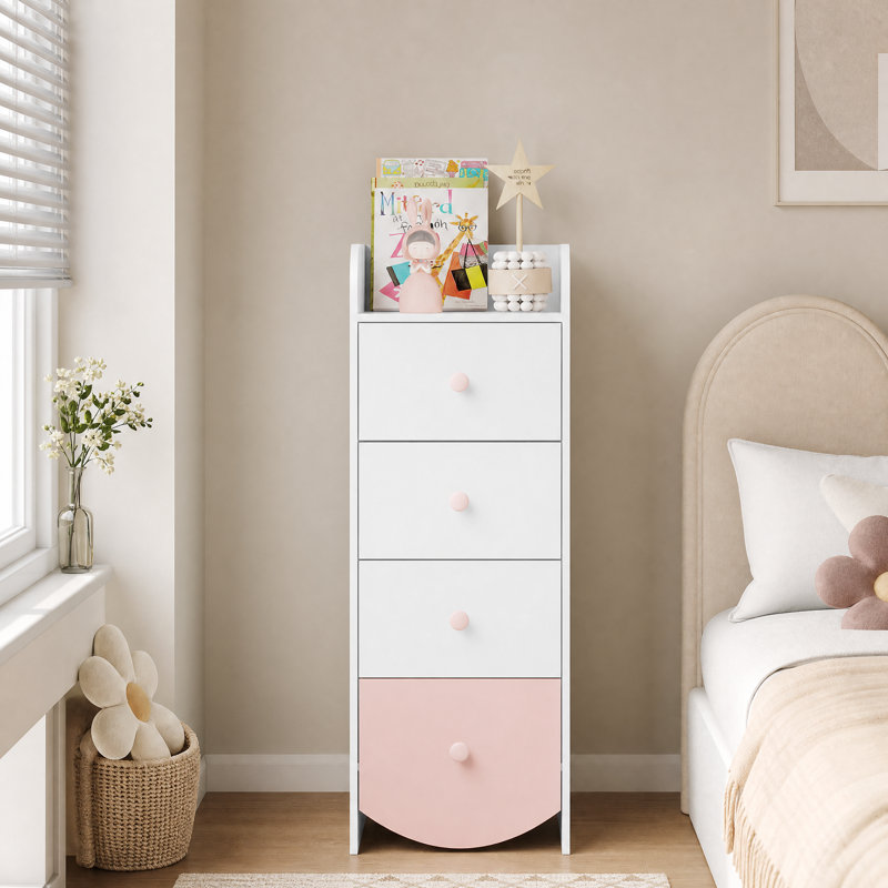 Armoire de rangement pour enfants avec 4 tiroirs