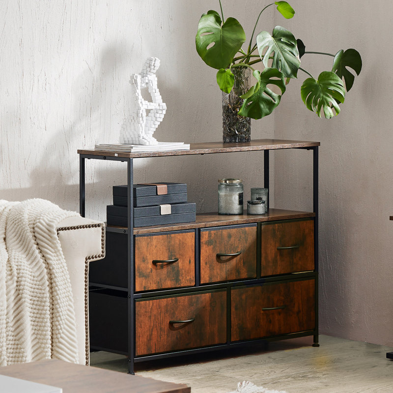 Commode pour chambre à coucher, commode à 5 tiroirs
