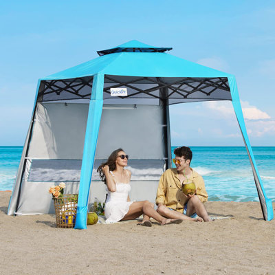 Quictent 10x10 Pop Up Canopy Tent Lightweight, Portable, and Versatile for Beach and Sporting Events with Sun Protection and Easy Setup, Blue