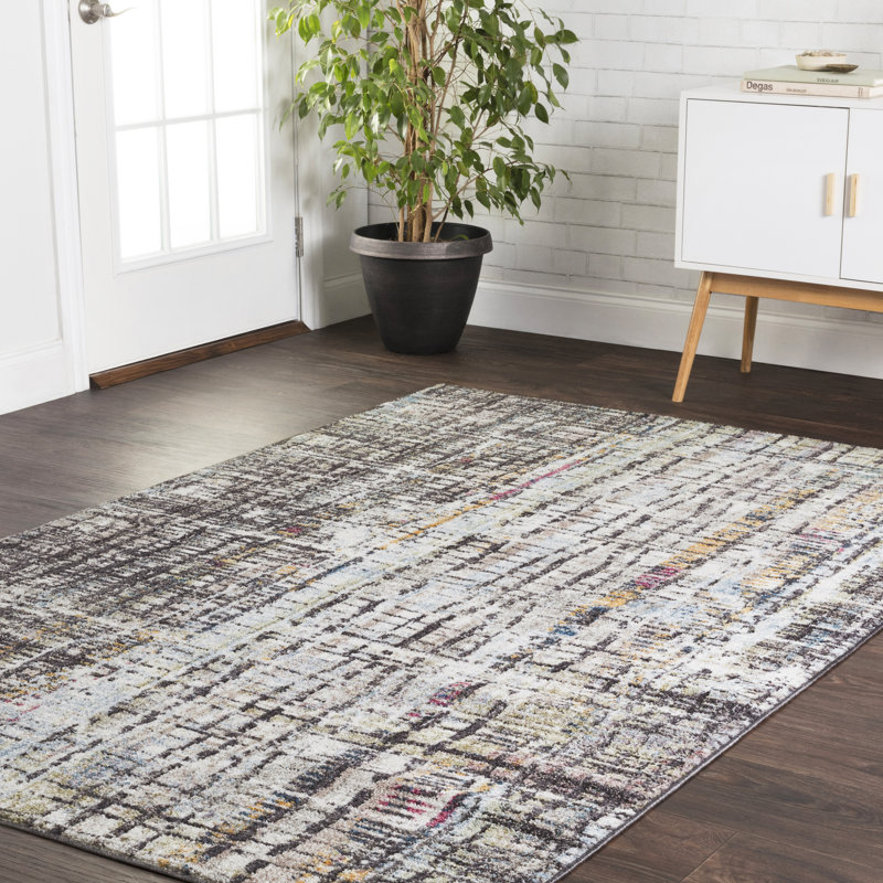 Hanfried Abstract Indoor Rug, Square 1'6"