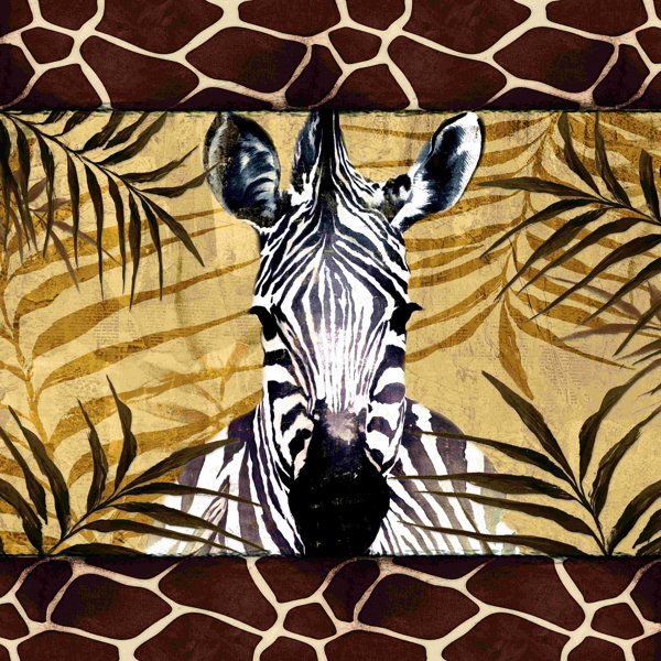 Bay Isle Home Zebra Safari Set On Canvas Painting | Wayfair