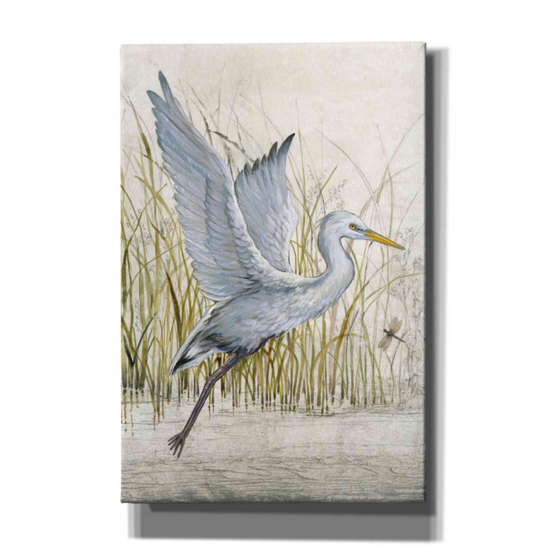 «Heron Sanctuary I» par Tim O'toole, art mural sur toile, H 18 po x l 12 po x P 0,75 po