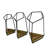 Three Wall Planters In A , Black Iron Frames And Fir Wood, Geometric Design For Interior Decorative Arrangement, Sizes: L 9.8X9.8X16.5 M 8.3X8.3X15.4 S 7.1X7.1X13.4 Inches Framed With Look Decor,