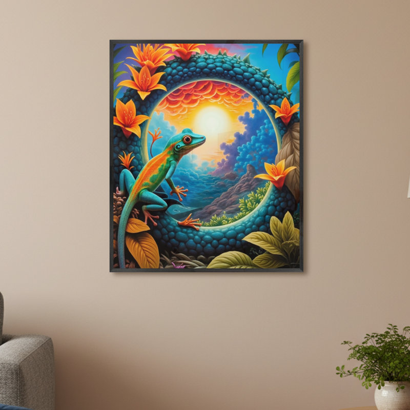 Single Picture Frame LED Illuminated Wall Art Wall Art on Glass / Aluminium, 60 cm H x 50 cm W