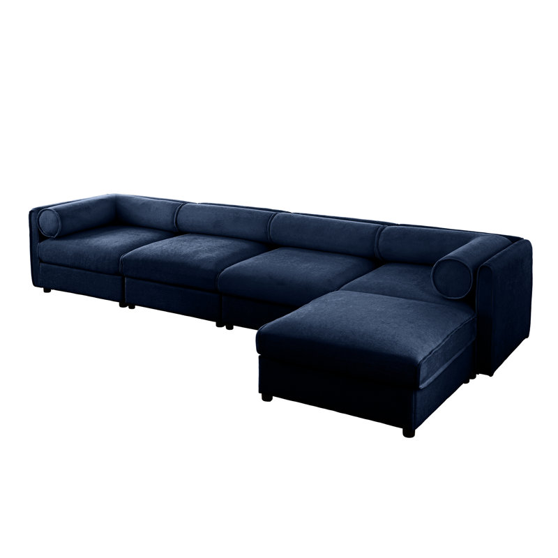 4 espaces de rangement en chenille bleue: une expérience d'assise confortable et ordonnée, 4, Bleu