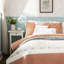 Courtepointe 6 pièces en coton, grand / grand, corail, avec coussins décoratifs-119105643-119105641