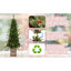 Arbre de Noël vert 4 pi avec base scintillante - 100 lumières DEL multicolores, 396 pointes, baies rouges et pommes de pin, branches pleines en PE / PVC, pot lumineux festif