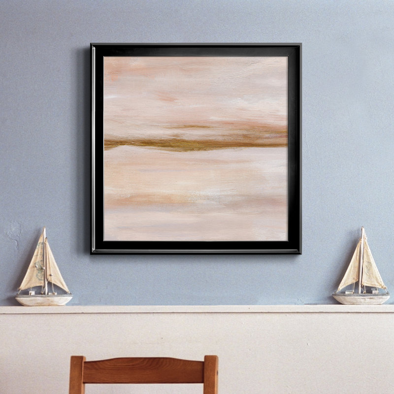 Impression encadrée Golden Horizon I-Premium - prête à être accrochée, H 26,5 po x l 26,5 po x P 1,5 po, Pas de tapis