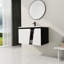 Meuble-lavabo flottant mural avec lavabo simple et porte d'armoire à fermeture en douceur-1463845070