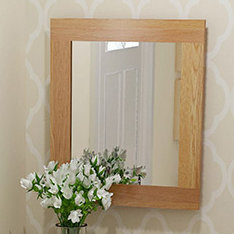 Frazier Solid Wood Flat Mirror, 93cm H x 68cm W x 2cm D
