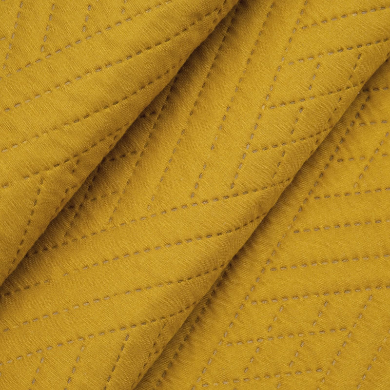 Stoughton Polyester Solid Colour Bedspread, W170 x L210cm, Yellow
