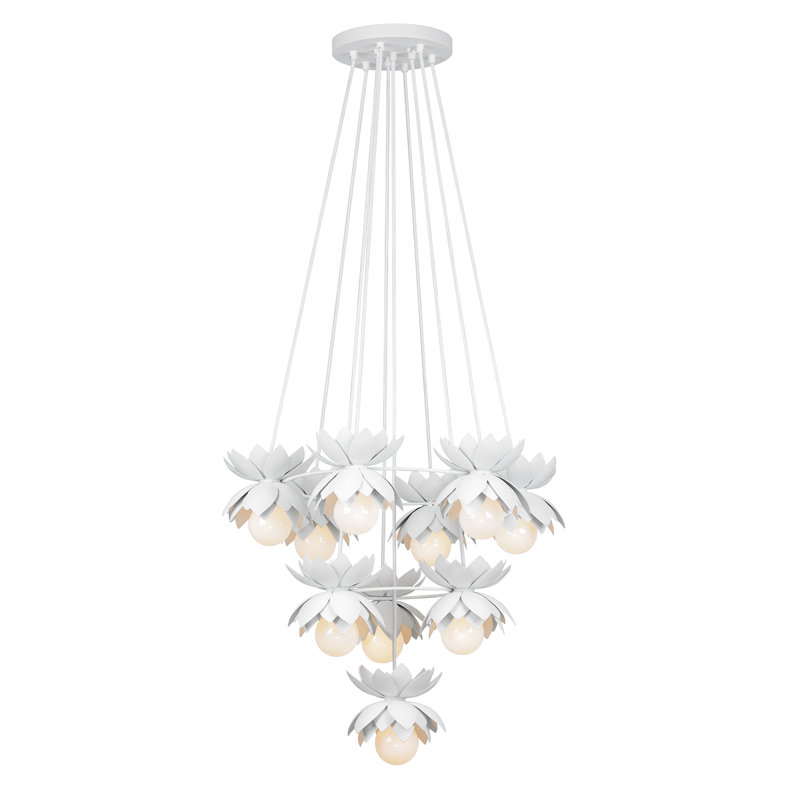 Pacha 10-Light Chandelier in White Cashmere by Breegan Jane