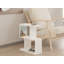 Table d'appoint moderne à 2 niveaux, blanc, 17,7 po x 20,2 po x 7,1 po | 100% panneau de particules enduit de mélamine, épaisseur: 0,7 pouce | Design polyvalent avec tablettes de rangement supplémentaires, parfait pour le salon, la chambre à coucher ou le bureau, élégant et fonctionnel-217493675