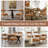 PU Leather Solid Wood Side Dining Chairs