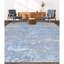 Tapis ivoire et bleu noué à la main de haute qualité-64375707