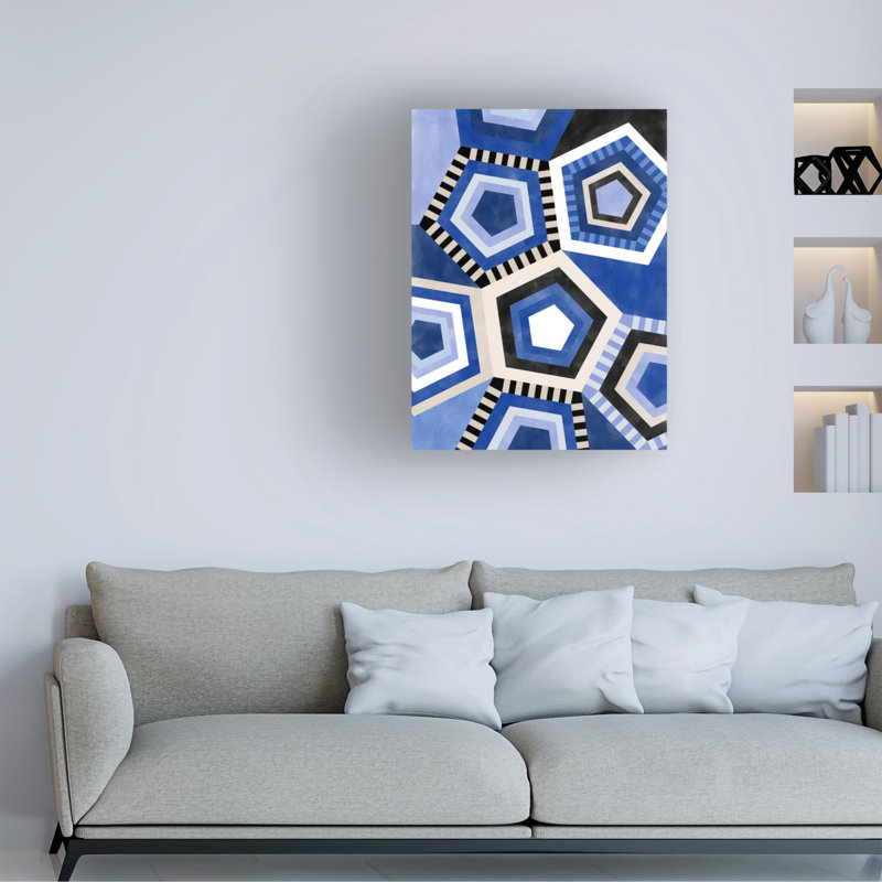 Art sur toile Elena Ristova Indigo61, H 47 po x l 35 po x P 2 po