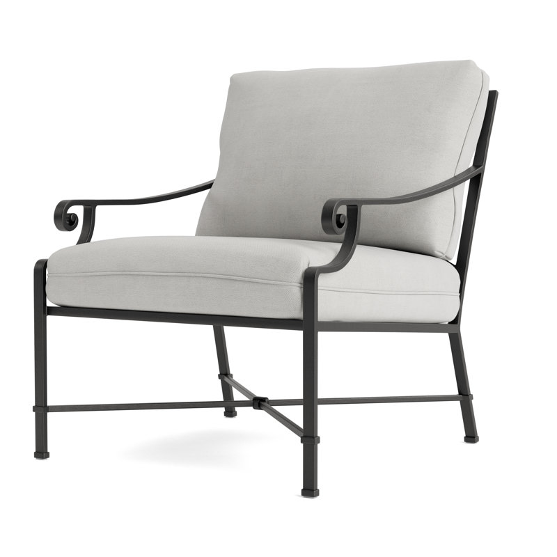 Venetian Outdoor Lounge Chair, Fusion Dove, Textured Pewter