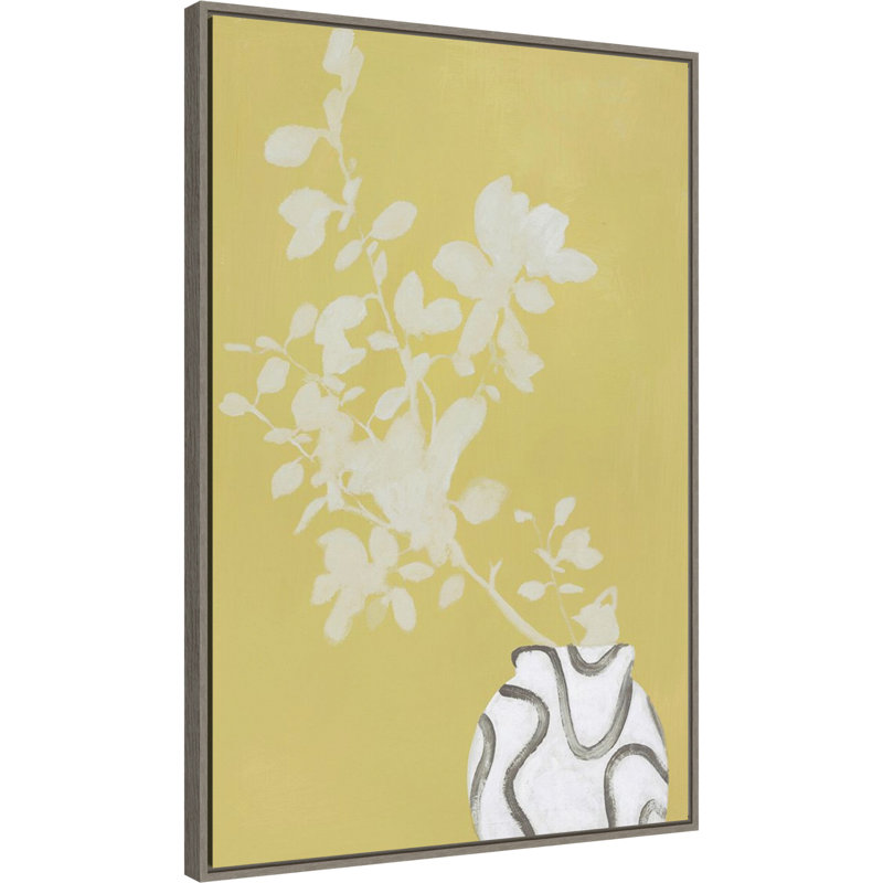 «Vanilla Yellow» par Design Fabrikken, reproduction sur toile encadrée