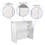 Bukowski 4' Folding Portable Event Bar with Top and Middle Shelves-25021604