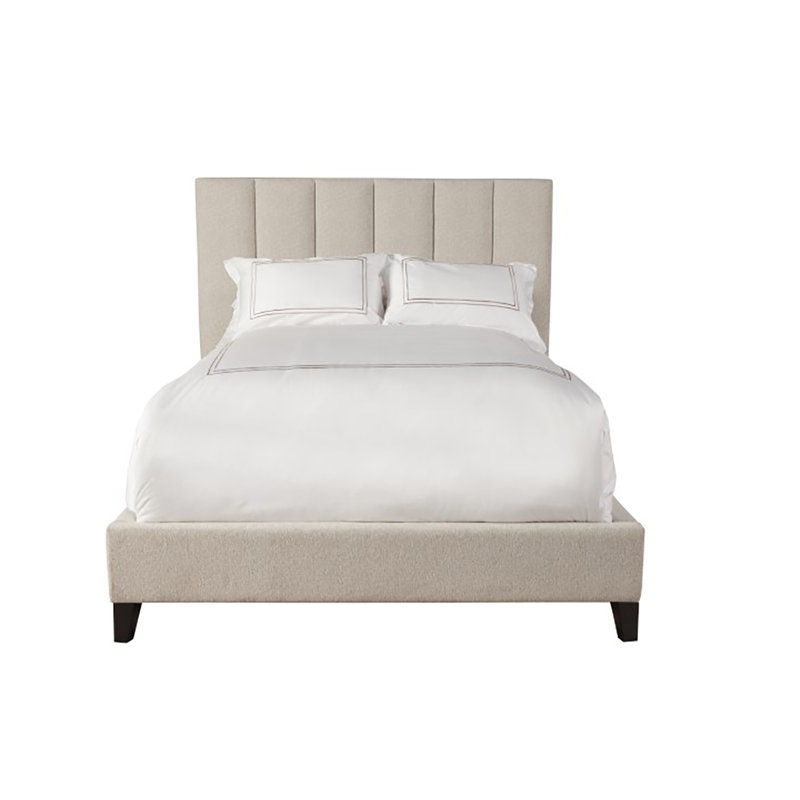 Lit tapissier standard Ryver, Naturel, Grand