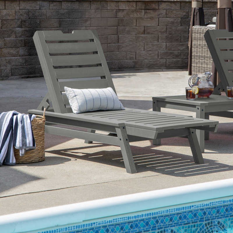 Jiwoo Outdoor Chaise Lounge, Coastal Teak