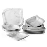 Anifer 12 Piece Porcelain China Dinnerware Set - Service for 6
