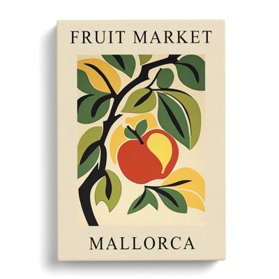 Mallorca Fruit Market Exhibition Apple - Wrapped Canvas