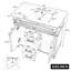 Meuble-lavabo de 36 po avec lavabo et meuble-lavabo autoportant avec lavabo en céramique, cadre en bois aggloméré et en bois massif, tiroir supérieur rabattable, portes à fermeture en douceur, 2 tiroirs de rangement, poignées dorées-126233066