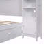 Structure de lit double en bois, armoire tout-en-un, tablette