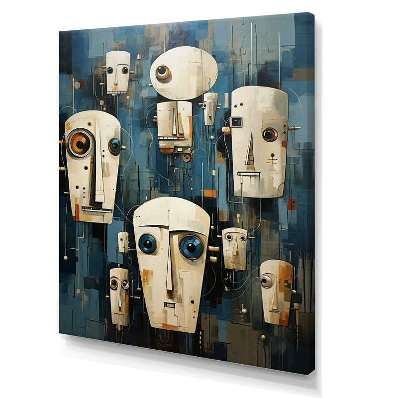 L'art de la robotique II sur toile, Toile tendue, H 32 po x l 16 po x P 1 po