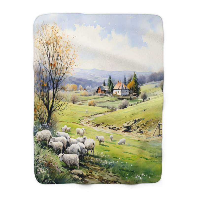Rainbow Petal Harmony - couverture en sherpa de qualité supérieure 1 pièce - reproduction d'art luxueuse, Grand lit