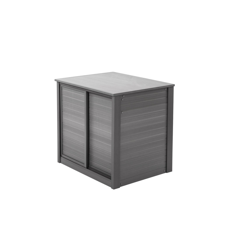 ECOFLEX® 24" Reptile Enclosure & Storage Stand Combo – Sliding Doors, Mesh Top, 2-Door Cabinet Base, Gray